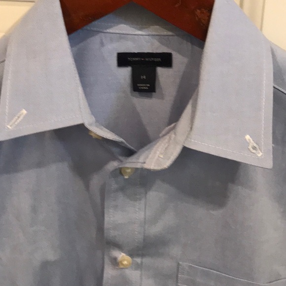 Boys Tommy Blue Dress Shirt - Picture 3 of 8